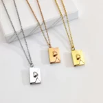 Personalized Secret Letter Envelope Necklace Heart