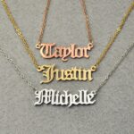 Old English Name Necklace